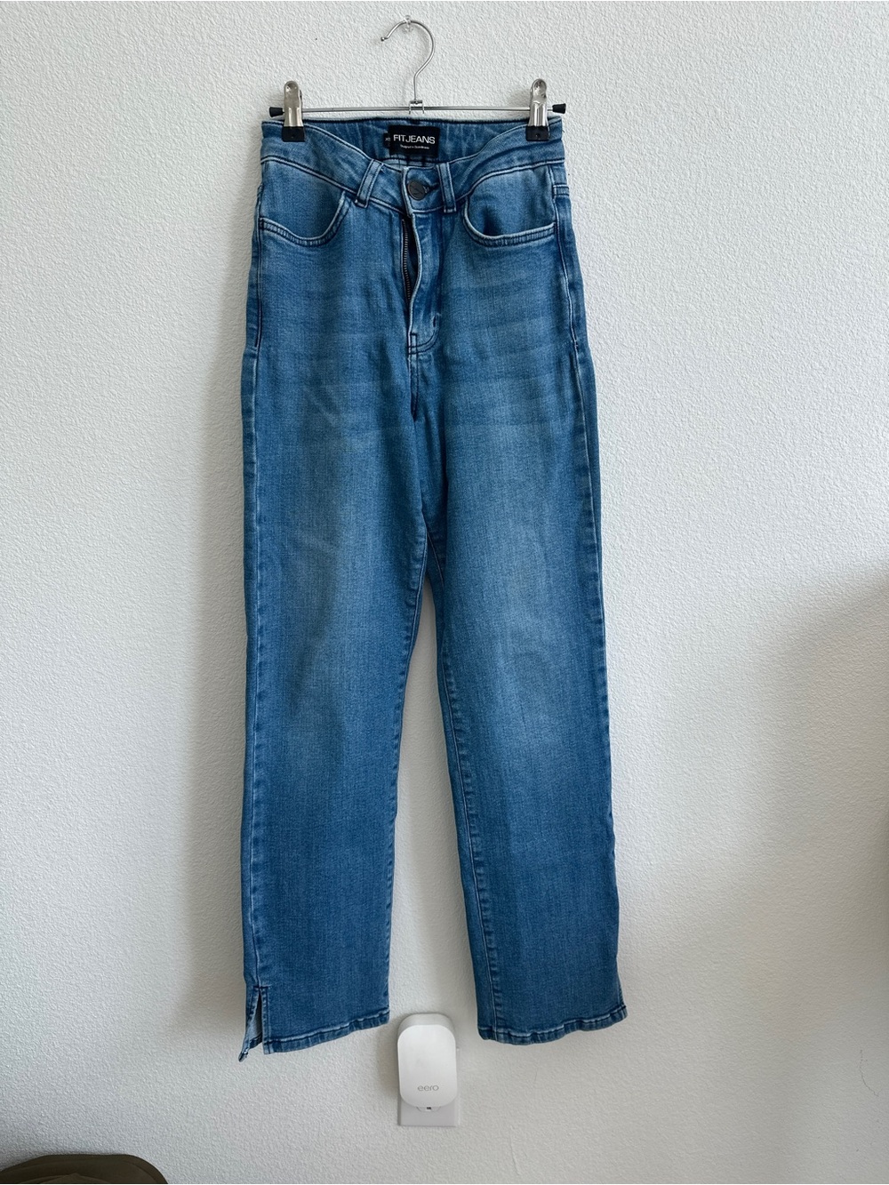 FITJEANS Medium Blue Straight Leg Jeans